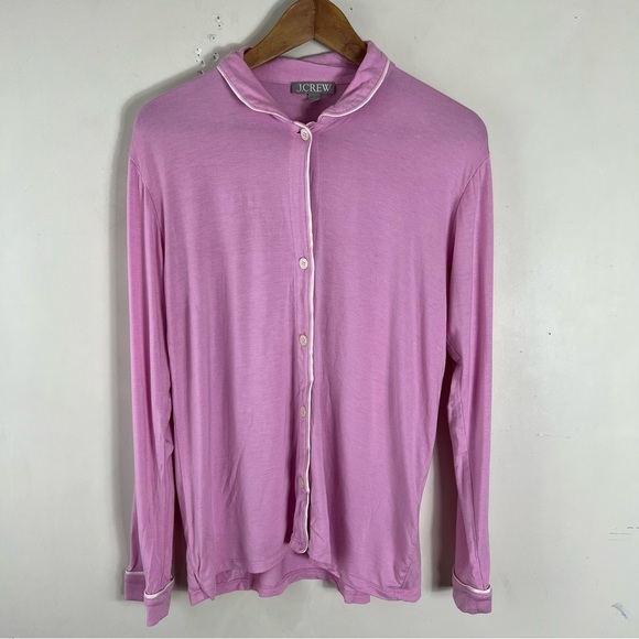 J. Crew Eco dreamiest long-sleeve pajama set in Pink Super Soft Stretchy SZ XS - Picture 2 of 13